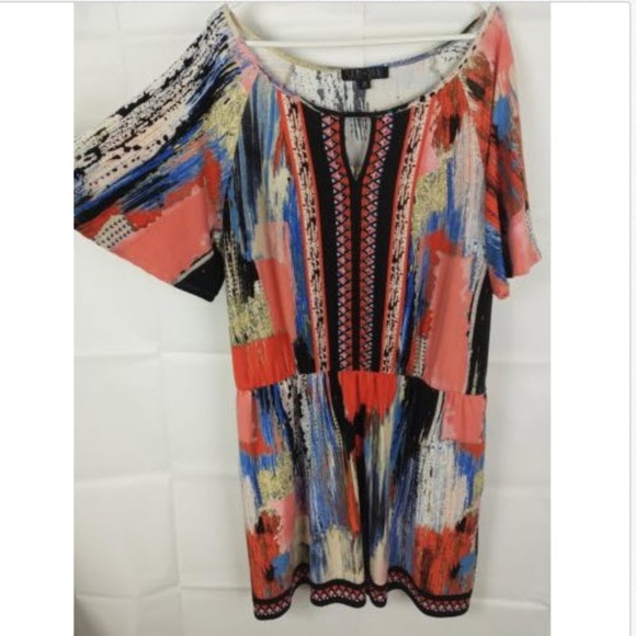 Sami Dani Dresses & Skirts - Sami Dani Art to wear midi Stretch shift dress 2x